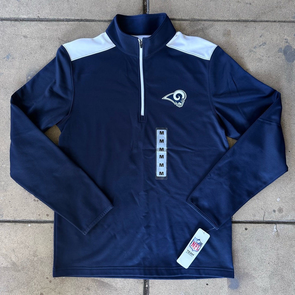 Brand New (with tag) Los Angeles (LA) Rams NFL Navy and White Team Logo Pullover